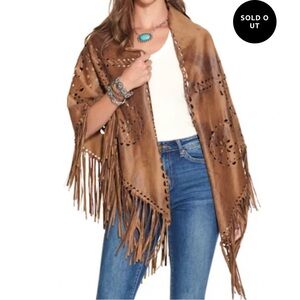 Western Montana Co Women's Carmel Fringed Shoulder Wrap (S-222)